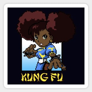 Kawaii Afro Kung Fu Girl Magnet